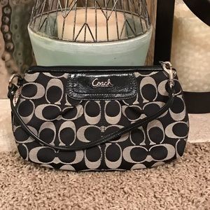 Coach Black/Grey Wristlet